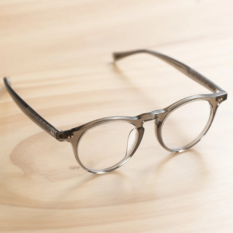 Black Mask Unisex Full Rim Oval Acetate Eyeglasses BM-5504