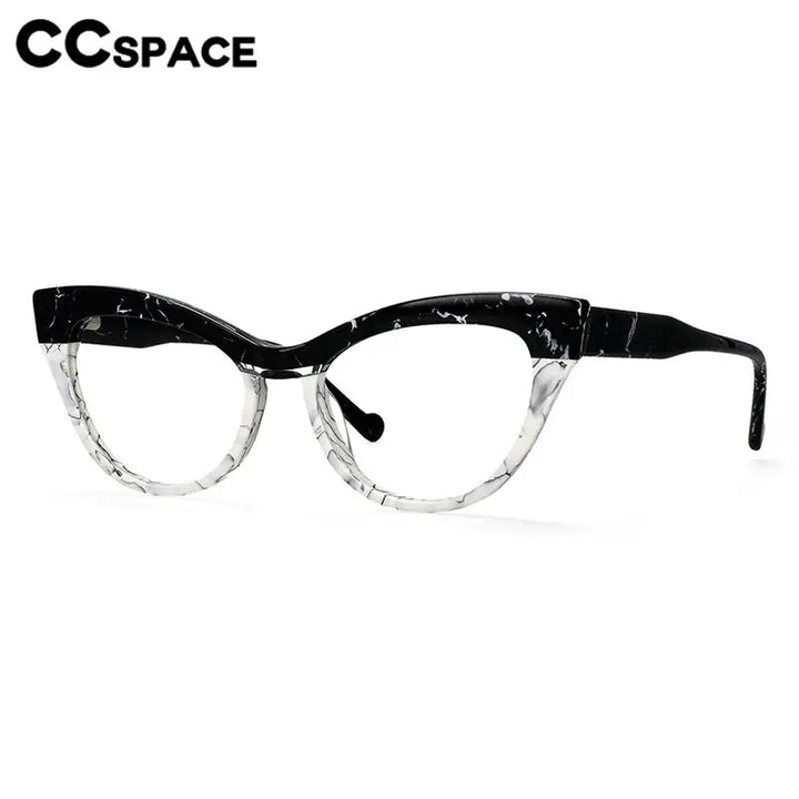 CCSpace Unisex Full Rim Cat Eye Acetate Eyeglasses 57008 Full Rim CCspace   