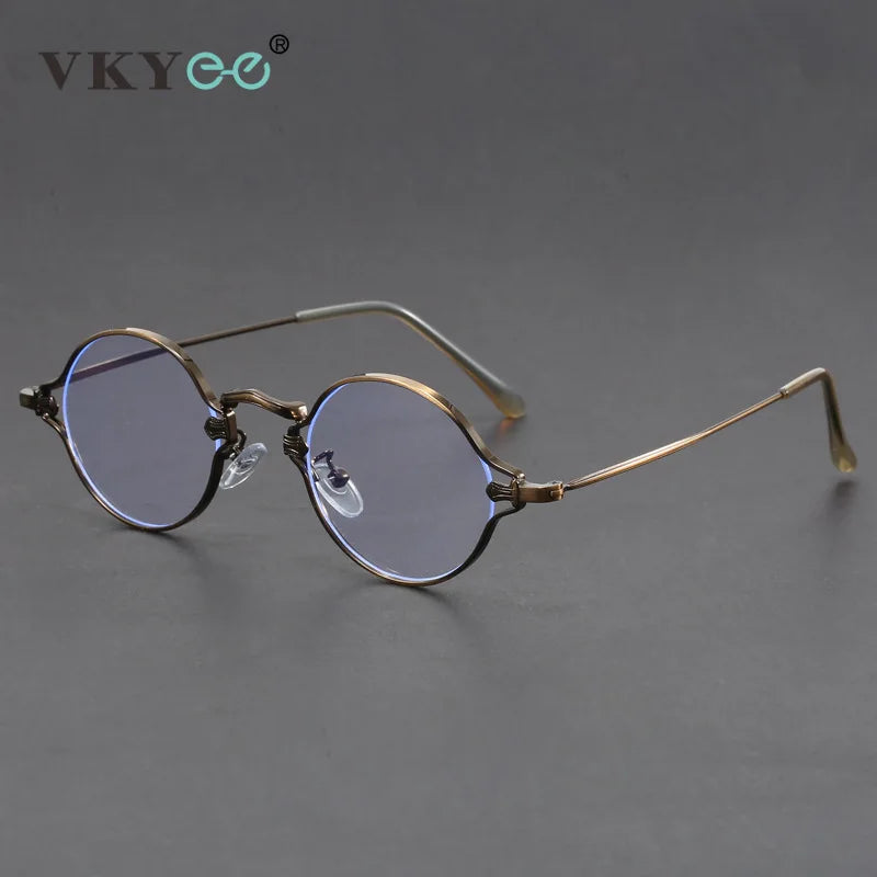 Vicky Unisex Full Rim Round Alloy Reading Glasses 10642