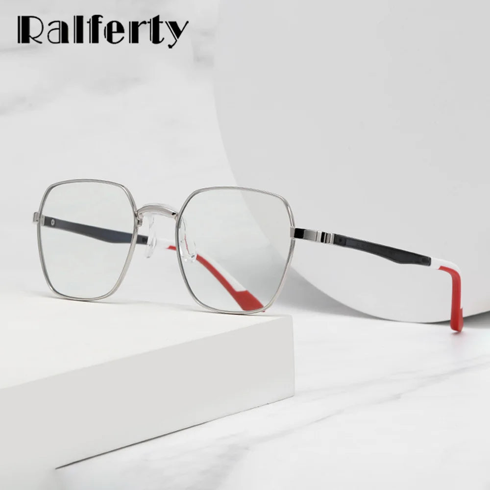 Ralferty Women's Full Rim Polygon Alloy Eyeglasses R845 Full Rim Ralferty   