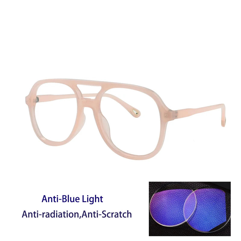 Kocolior Unisex Full Rim Square Double Bridge Tr 90 Reading Glasses 73312