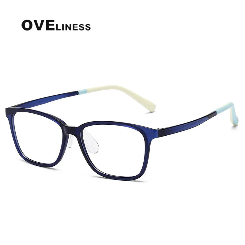 Oveliness Unisex Youth's Full Rim Square Tr 90 Titanium Eyeglasses O5730 Full Rim Oveliness C3  