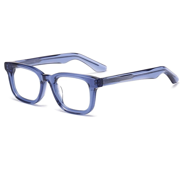 Yimaruili Unisex Full Rim Square Thick Acetate Alloy Eyeglasses 422127