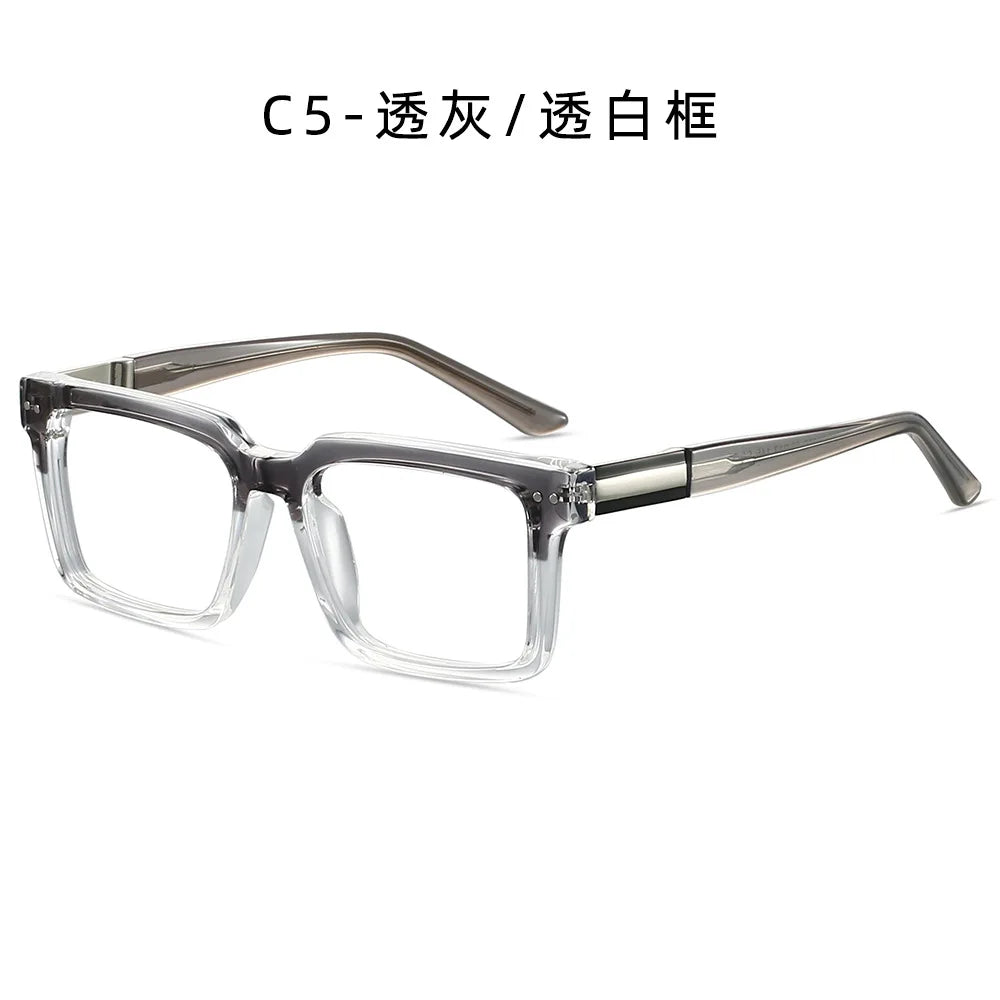 CCspace Unisex Full Rim Square Tr 90 Alloy Reading Glasses 802695