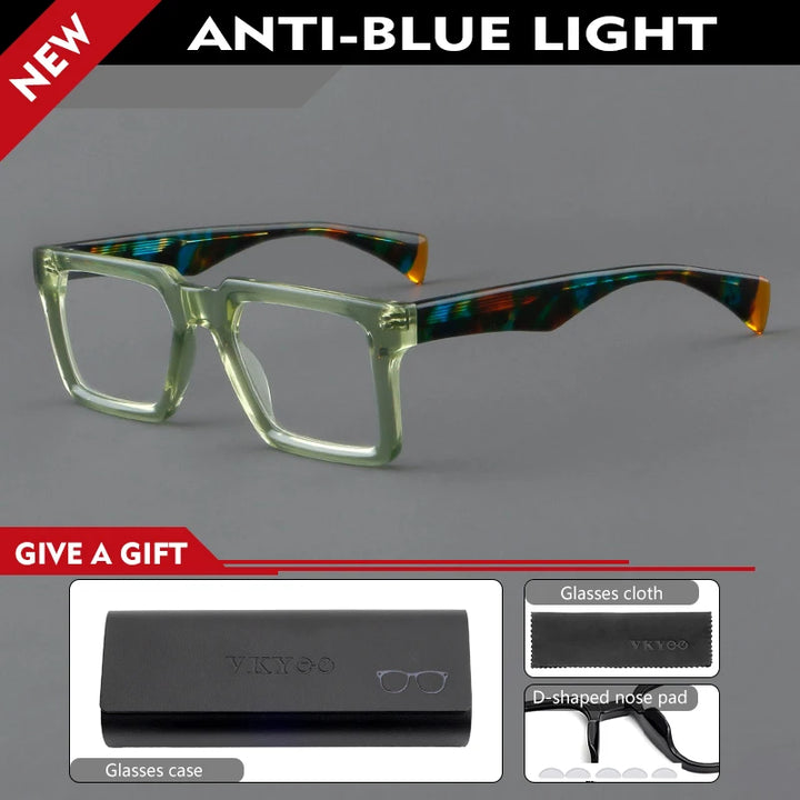 Vicky Women's Full Rim Square TR 90 Titanium Reading Glasses 25005