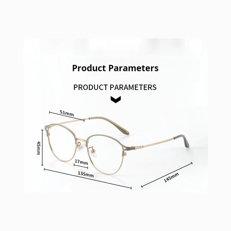 Xbora Women's Full Rim Oval Square Titanium Eyeglasses 20294