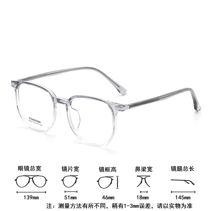Zirosat Women's Full Rim Square Tr 90 Alloy Eyeglasses 33004