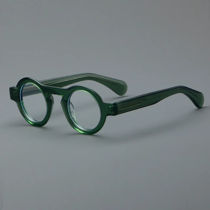 Hewei Unisex Full Rim Round Acetate Eyeglasses 882218 Full Rim Hewei green  