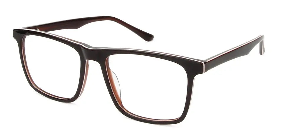 Esnbie 602224 Unisex Full Rim Brow Line Square Acetate Frames Esnbie