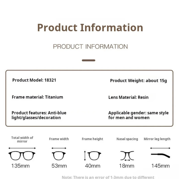 Momoja Women's Rimless Brow Line Polygon Titanium Eyeglasses 418321