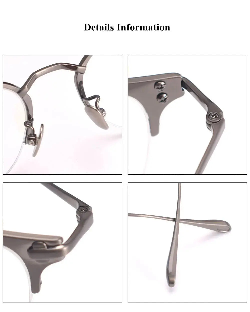 Chashma Ottica Unisex Full Rim Oval Round Titanium Eyeglasses 2625 — view 6 | Chashma Ottica at FuzWeb