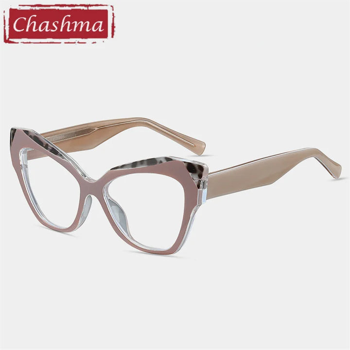 Chashma Ottica Women's Full Rim Cat Eye Tr 90 Acetate Eyeglasses 87288 Full Rim Chashma Ottica Pink  