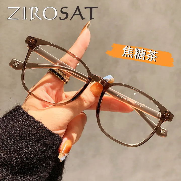 Zirosat Unisex Full Rim Round TR90 Prescription Eyeglasses 22315 - view 2