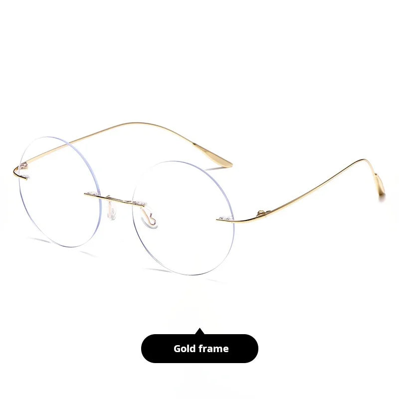Momoja Women's Rimless Round Titanium-Alloy Eyeglasses 720176