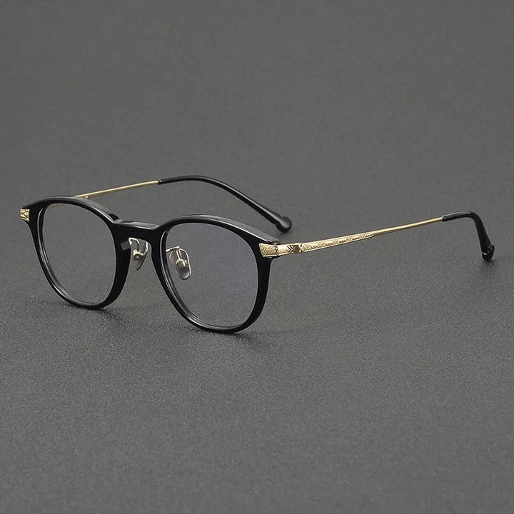 Momoja Women's Full Rim Round Titanium Acetate Eyeglasses 722401