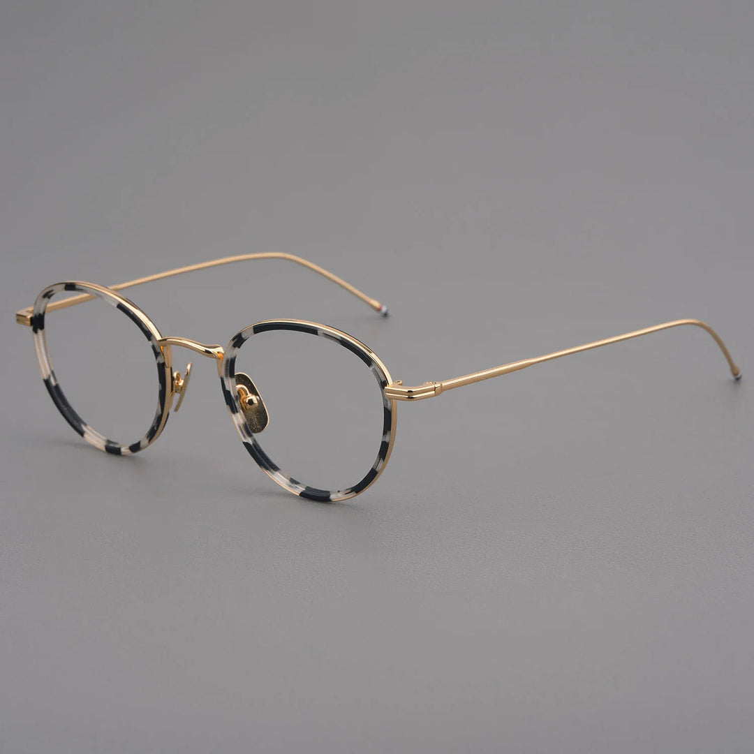 Bobbie Unisex Full Rim Oval Acetate Titanium Eyeglasses 612905