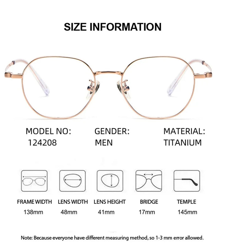Summer Flower Women's Full Rim Flat Top Round Steel Eyeglasses 124208