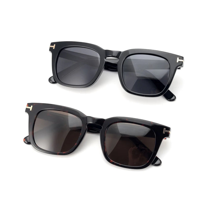 Black Mask Men's Full Rim Square Acetate Polarized Sunglasses Ft751 Sunglasses Black Mask   