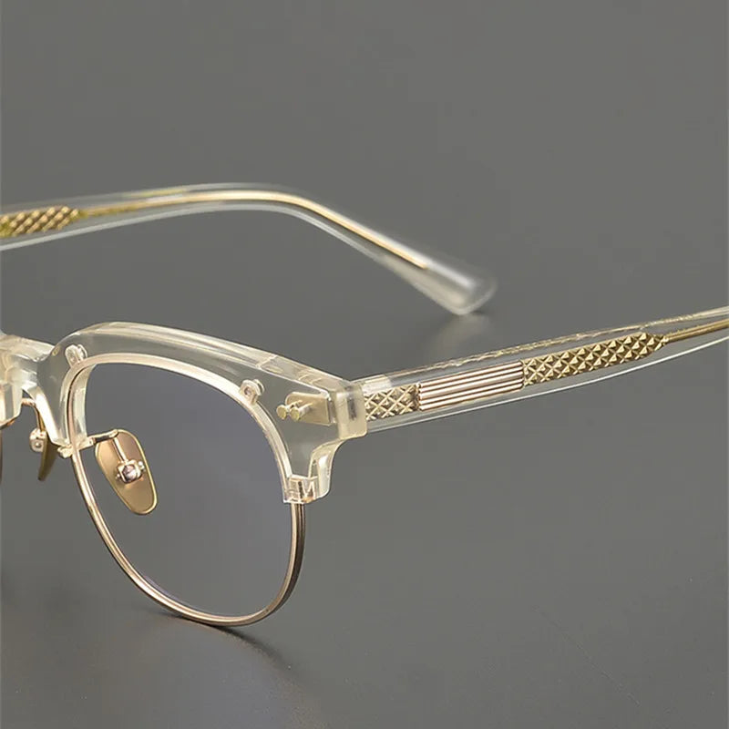 Aimee Unisex Full Rim Round Acetate Eyeglasses 14749