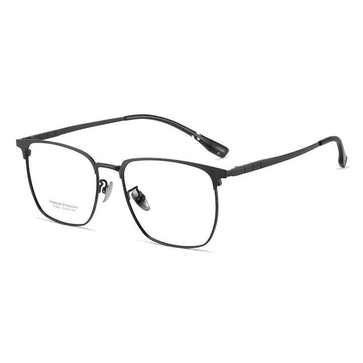 Yimaruili Men's Full Rim Square Titanium Eyeglasses 351809