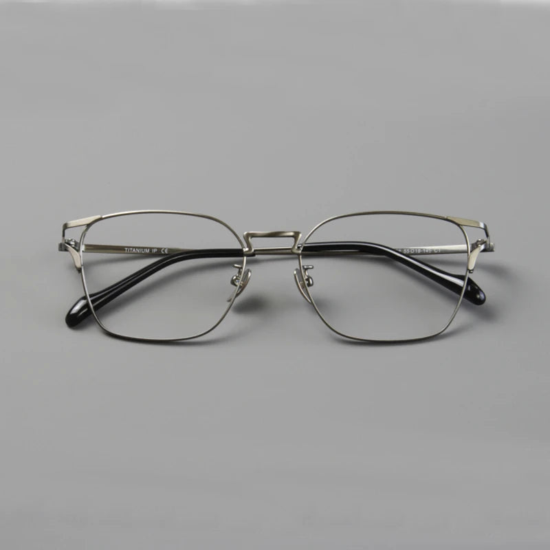 Black Mask Unisex Full Rim Square Titanium Eyeglasses 360038