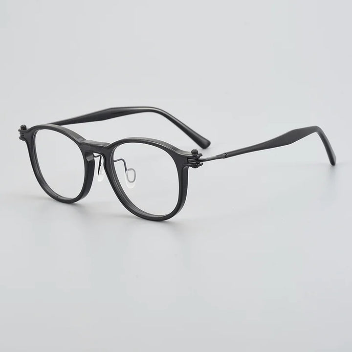 Bobbie Unisex Full Rim Square Acetate Titanium Eyeglasses 695885