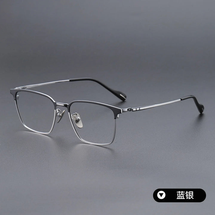 Bclear Unisex Full Rim Square Titanium Eyeglasses SM-70801