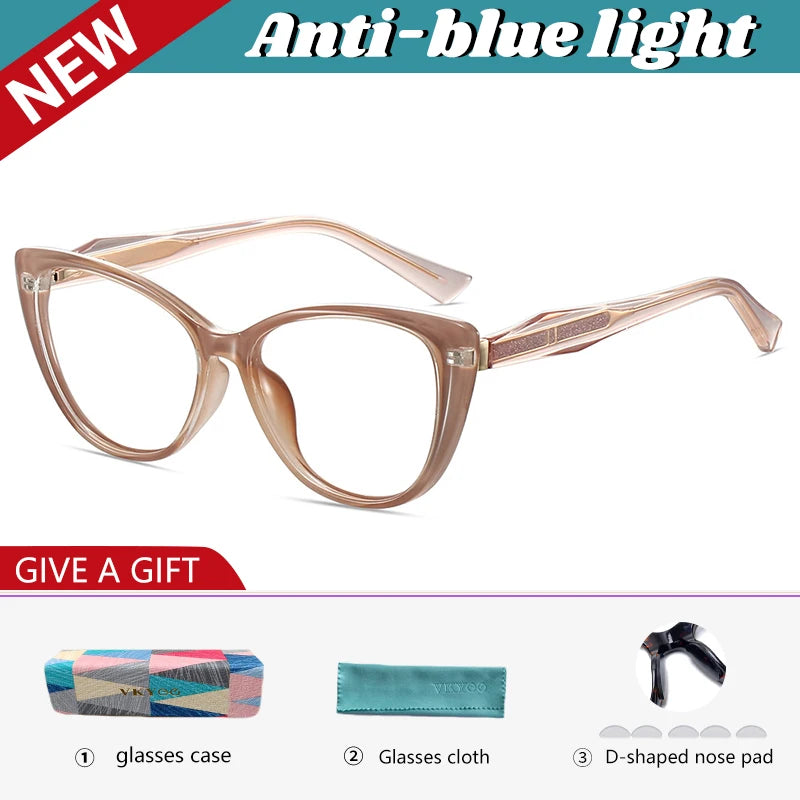 Vicky Women's Full Rim Butterfly Tr 90 Alloy Reading Glasses 582006