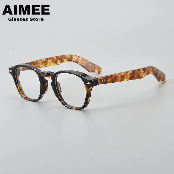 Aimee Unisex Full Rim Oval Round Thick Acetate Eyeglasses 101313 Full Rim Aimee Trotoise  