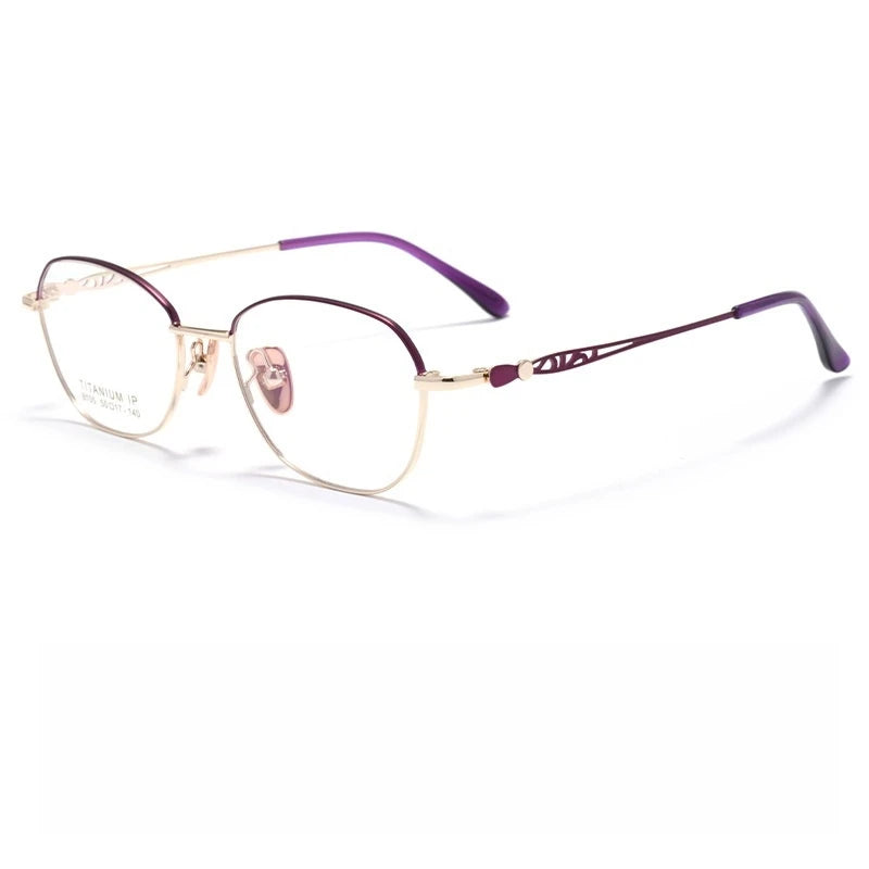 Yimaruili Women's Full Rim Oval Alloy Eyeglasses 81054
