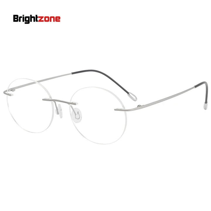 Brightzone Women's Rimless Round Titanium Eyeglasses 71612 Rimless Brightzone