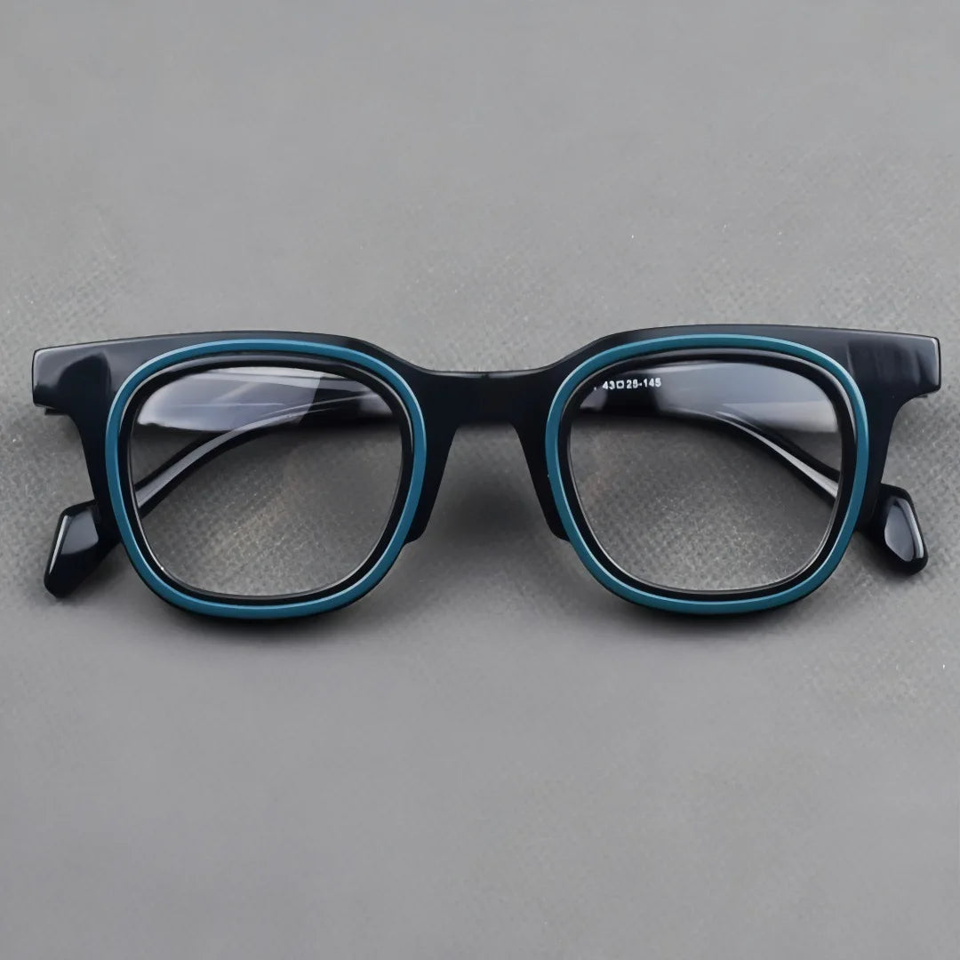Momoja Women's Full Rim Square Brow Line Acetate Eyeglasses 30112