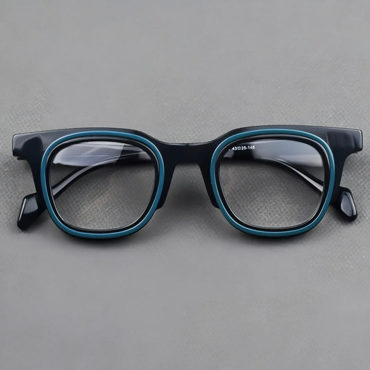 Momoja Women's Full Rim Square Brow Line Acetate Eyeglasses 30112