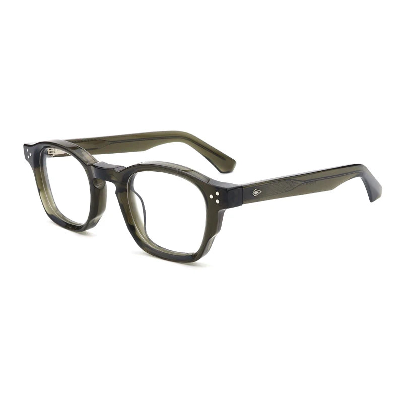 Gatenac Unisex Full Rim Brow Line Square Acetate Eyeglasses G66302