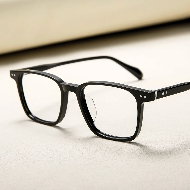 Black Mask Women's Full Rim Square Brow Line Acetate Eyeglasses 396132