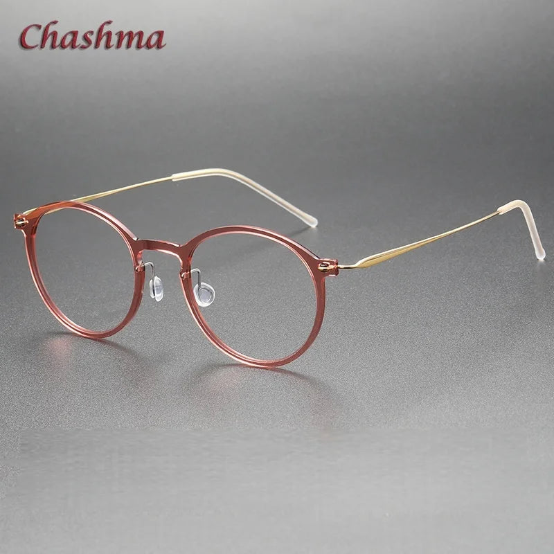 Chashma Ochki Women's Full Rim Round Tr 90 Titanium Eyeglasses 886541