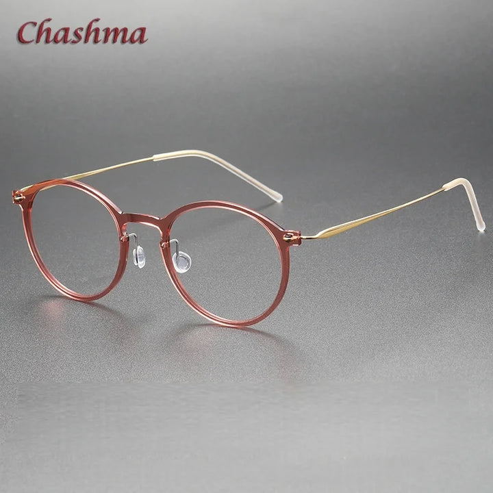 Chashma Ochki Women's Full Rim Round Tr 90 Titanium Eyeglasses 886541