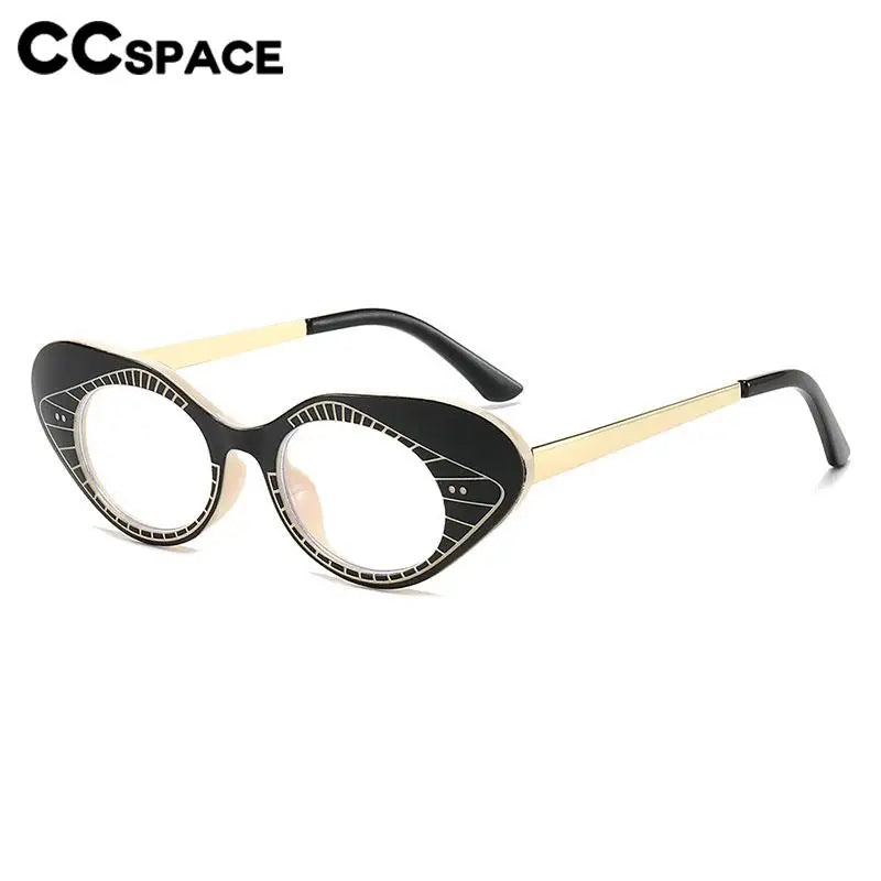 CCSpace Women's Full Rim Cat Eye Tr 90 Titanium Eyeglasses 57225 Full Rim CCspace   