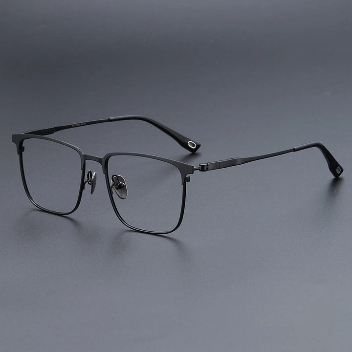 Yimaruili Men's Full Rim Square Titanium Eyeglasses 670809