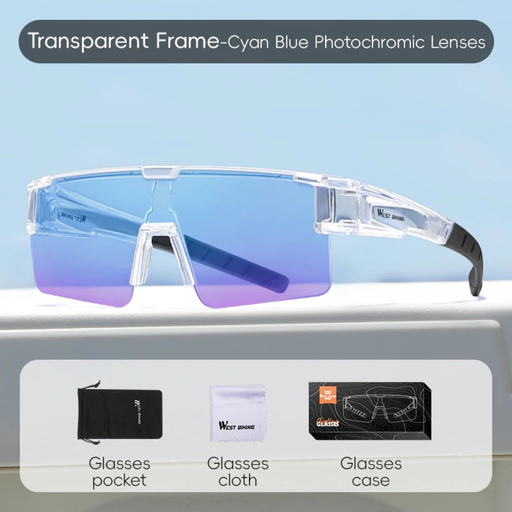 West Biking Unisex Semi Rim Square Over Frame Sunglasses 307031