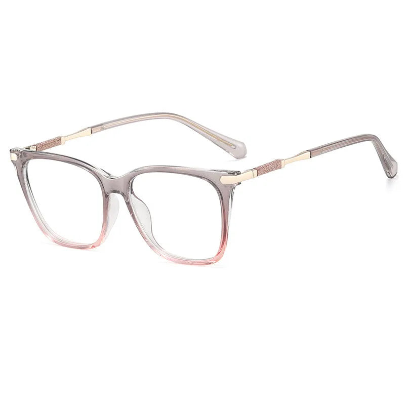 CCspace Women's Full Rim Square Tr 90 Titanium Reading Glasses 312723