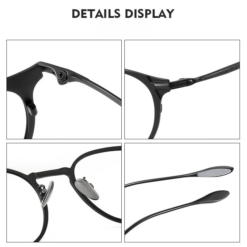 Yimaruili Unisex Full Rim Round Titanium Eyeglasses Y0061 Full Rim Yimaruili Eyeglasses   