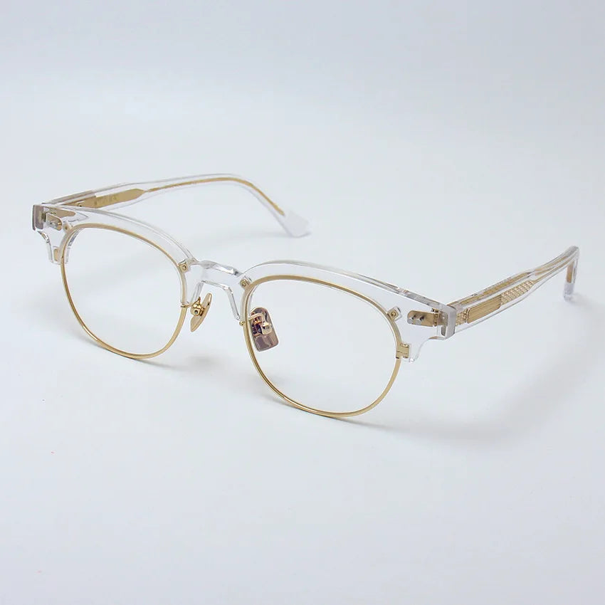 Black Mask Unisex Full Rim Square Acetate Titanium Eyeglasses 396136