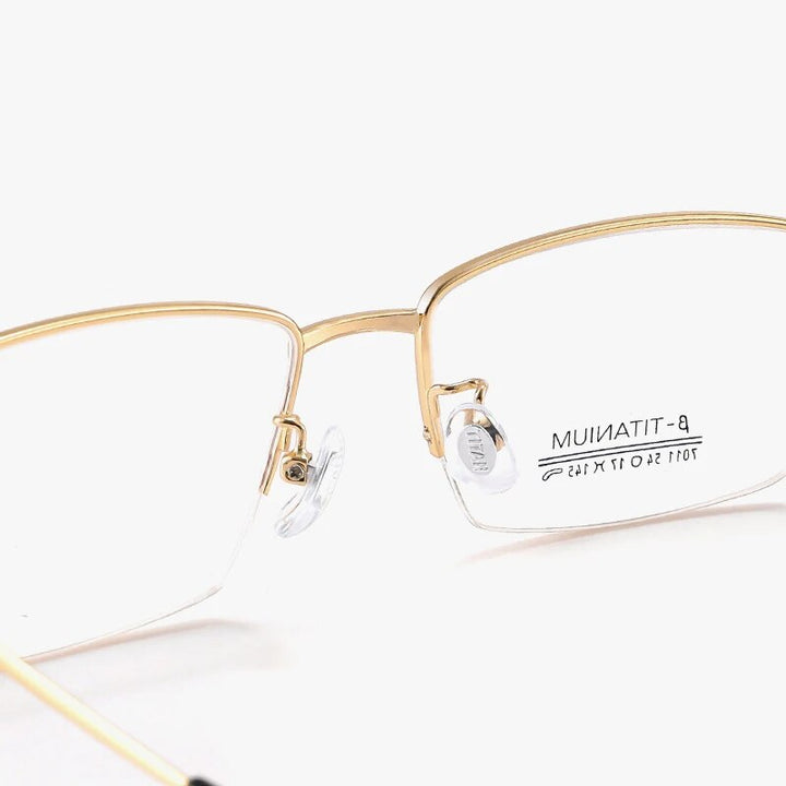 KatKani Men's Semi Rim Square Alloy Eyeglasses 7011 Semi Rim KatKani Eyeglasses   