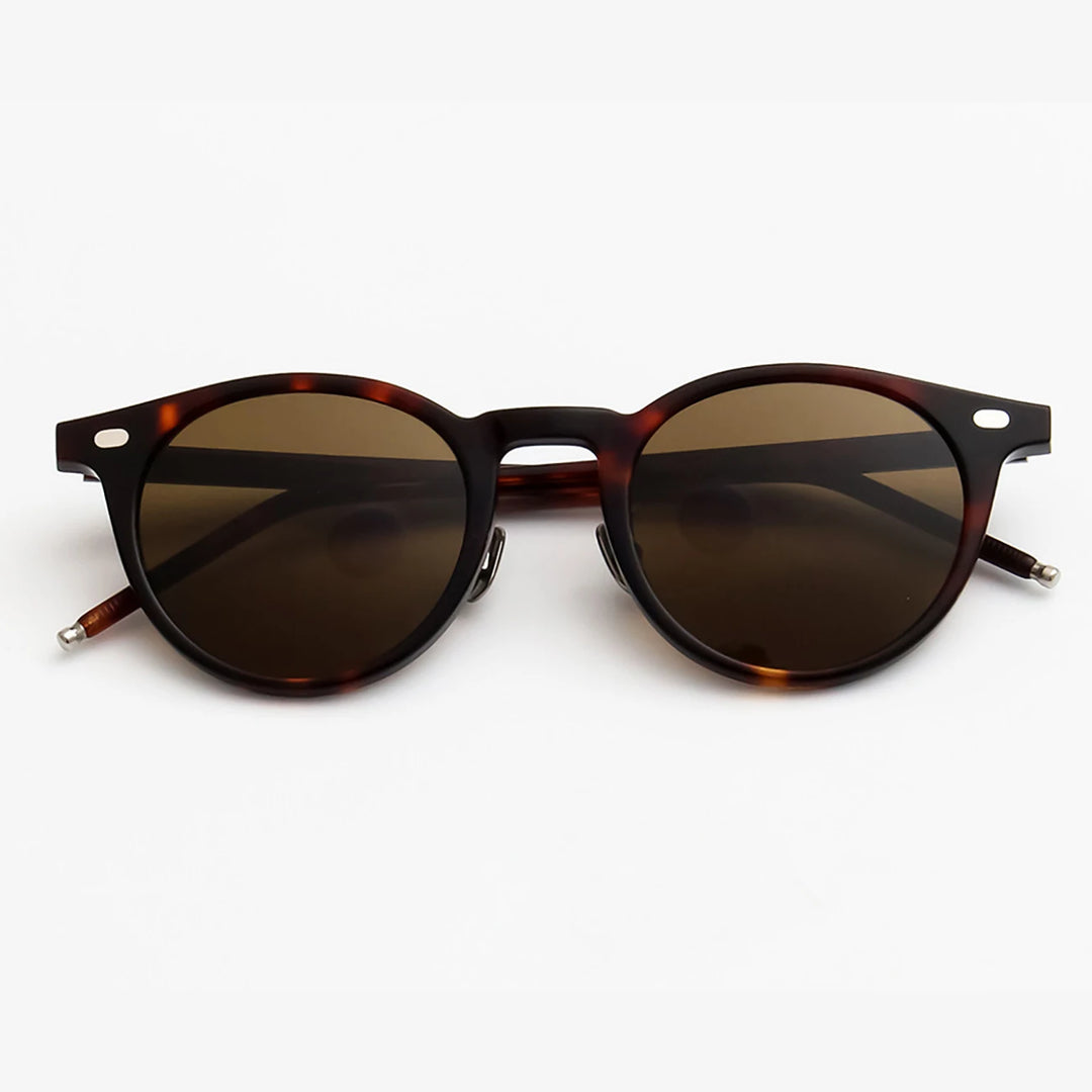 Black Mask Unisex Full Rim Round Acetate Polarized Sunglasses BM-NO3S