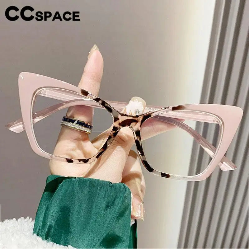 CCspace Women's Full Rim Square Cat Eye Plastic Eyeglasses 57427 Full Rim CCspace   