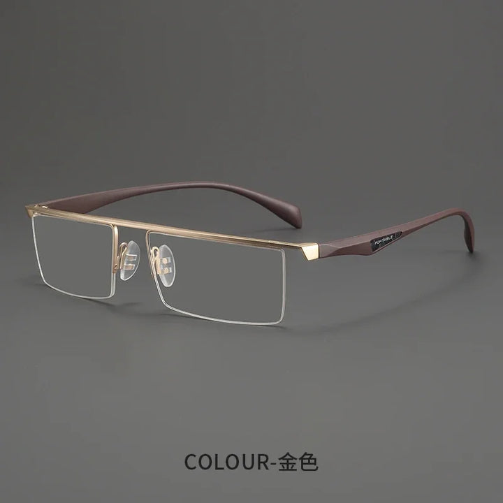 Bclear Unisex Semi Rim Square Alloy Eyeglasses MY-P8332