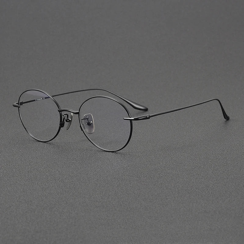 Black Mask Women's Full Rim Oval Round Titanium Eyeglasses 72158