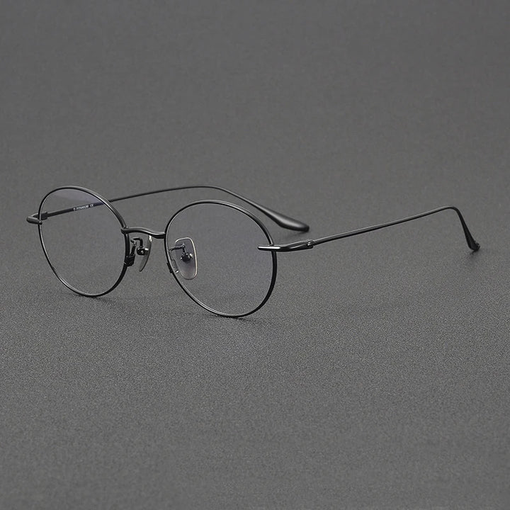 Black Mask Women's Full Rim Oval Round Titanium Eyeglasses 72158