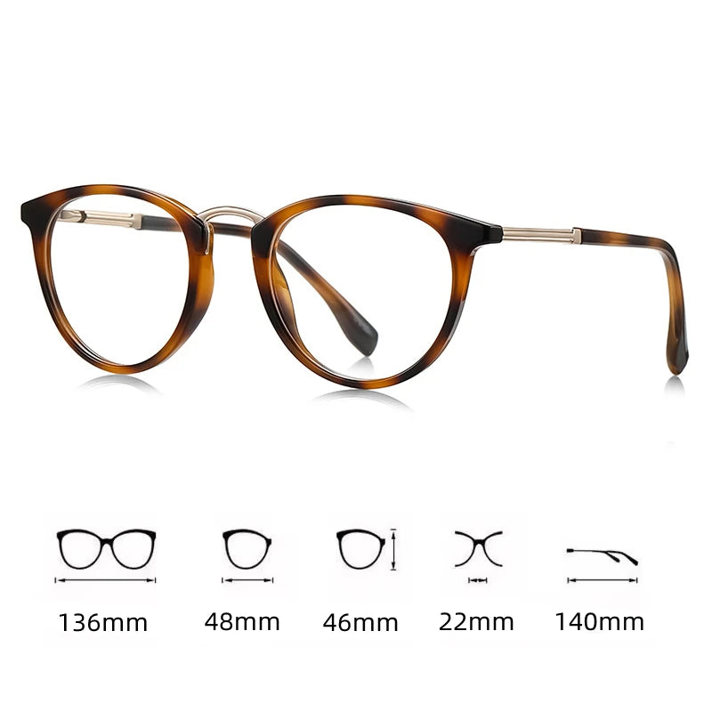 Kocolior Women's Full Rim Round Acetate Photochromic Reading Glasses 67241